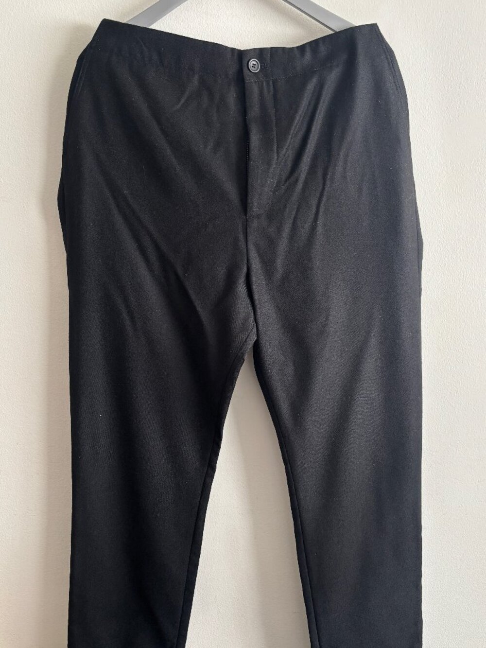$450 Acne Studios Black Wool Drawstring Hem Lounge Pants -38